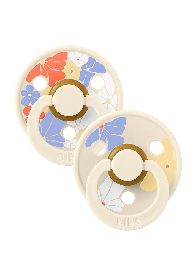 BIBS Pack of 2 Studio Colour Morning Bloom Latex Size 1 Ivory Mix  - Image 1