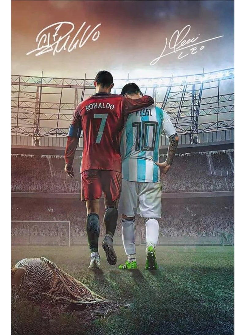 TNESSENTIAL RONALDO X MESSI CANVAS POSTER - Image 1