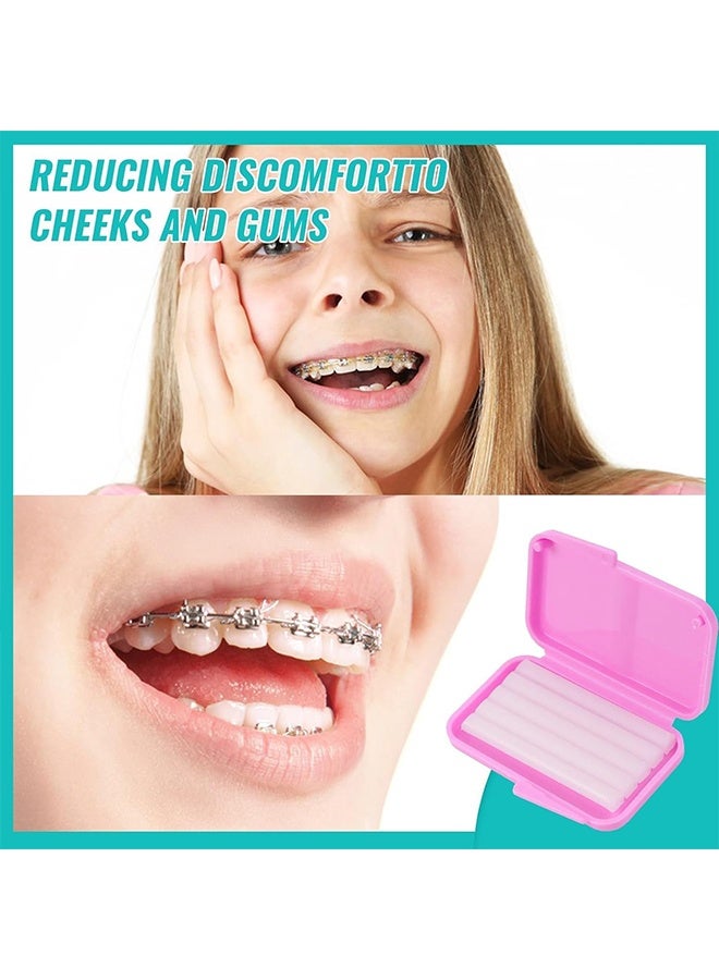 JS Dental Wax for Braces, Dental Oral Care, Orthodontics Wax for Braces with Fruit Smell, Brace Wearers Gum Protection - 6 Boxes - Image 4