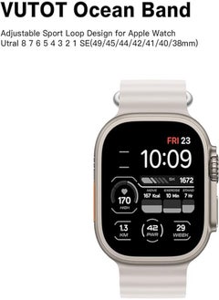 Spigen Ultra Strap Compatible with Apple Watch Strap 49mm 45mm 44mm 42mm, Soft Loop Silicone Straps with Buckle Designed for Apple Watch Ultra Series 8 7 SE 6 5 4 3 2 1 - Biege  - Image 2