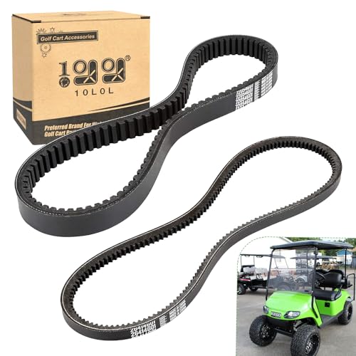 10L0L Clutch Drive Belt & Starter Generator Belt Kit for EZGO TXT, Medalist, Workhorse 1994-up Golf Cart with 295/350cc Robin Engines, OEM 72054G01 72024G01 72025G01 26414G01 630587 - Image 1