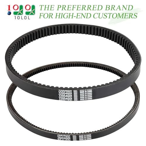 10L0L Clutch Drive Belt & Starter Generator Belt Kit for EZGO TXT, Medalist, Workhorse 1994-up Golf Cart with 295/350cc Robin Engines, OEM 72054G01 72024G01 72025G01 26414G01 630587 - Image 2