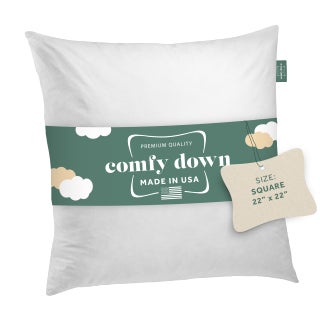 22X22 Decorative Throw Pillow Insert  Down and Feathers Fill  100% Cotton Cover 233 Thread Count  Square Pillow Insert - Made in USA (Single) - pzsku/ZF780C0AC30A8D74E6EAAZ/45/1749651209/dda9315c-c8f0-4ba7-8e06-843ad0b0e031