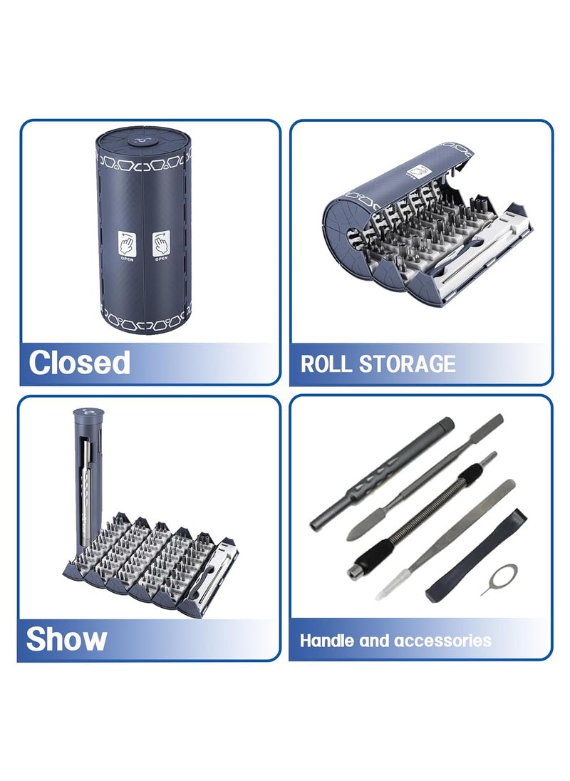 GR Deals - GR Deals 128 in 1 Precision Screwdriver Set Micro Screw driver Set Computer Tool Kit Electronics Tool Kit for Phone Computer PC gaming consoles Repair Screwdriver Set Grey - Image 1