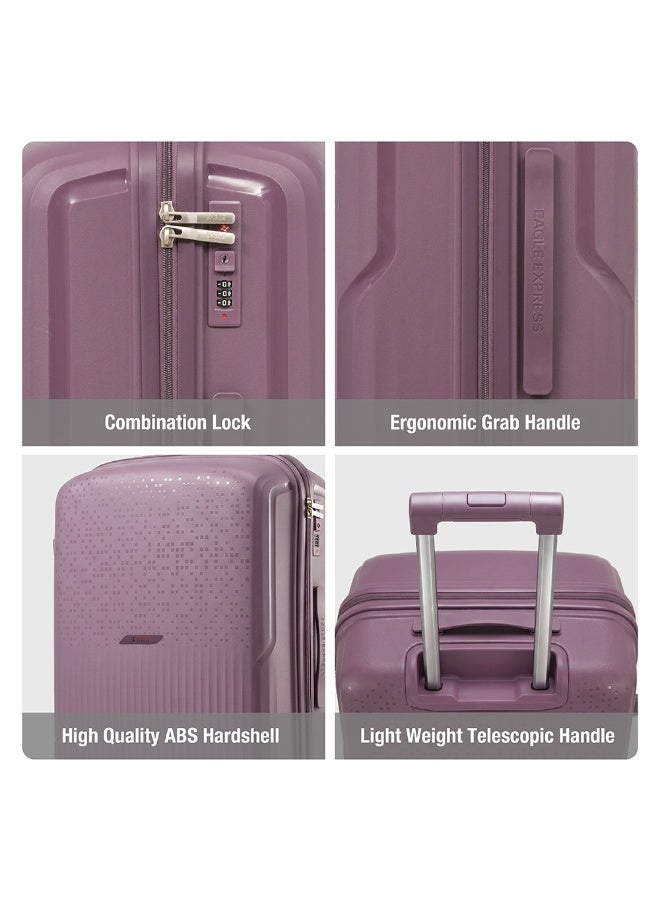 Eagle Express Neon X 2 Piece Luggage Set 14/20 Inch Purple, PP Hard Shell Trolley Suitcase Set with Vanity Case and Cabin Carry On Luggage, Lightweight Travel Bags with 360 Spinner Wheels, Secure Lock System and 2 Year Warranty - Image 5