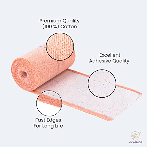 MY ARMOR Premium Elastic Adhesive Bandage for Support & Pain Relief, 10cm x 4mt,1 Piece - Image 3