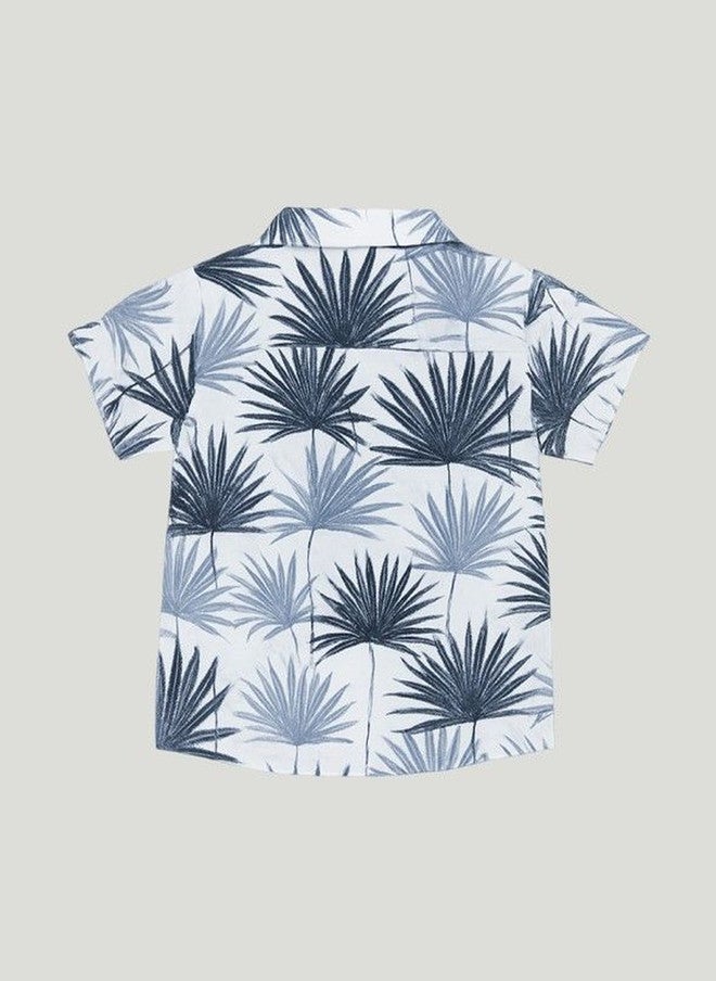 Kidbea طقم قميص وشورتات مطبوعة استوائية للأولاد من كيدبيا - Image 4