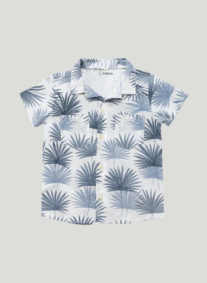 Kidbea طقم قميص وشورتات مطبوعة استوائية للأولاد من كيدبيا - Image 3