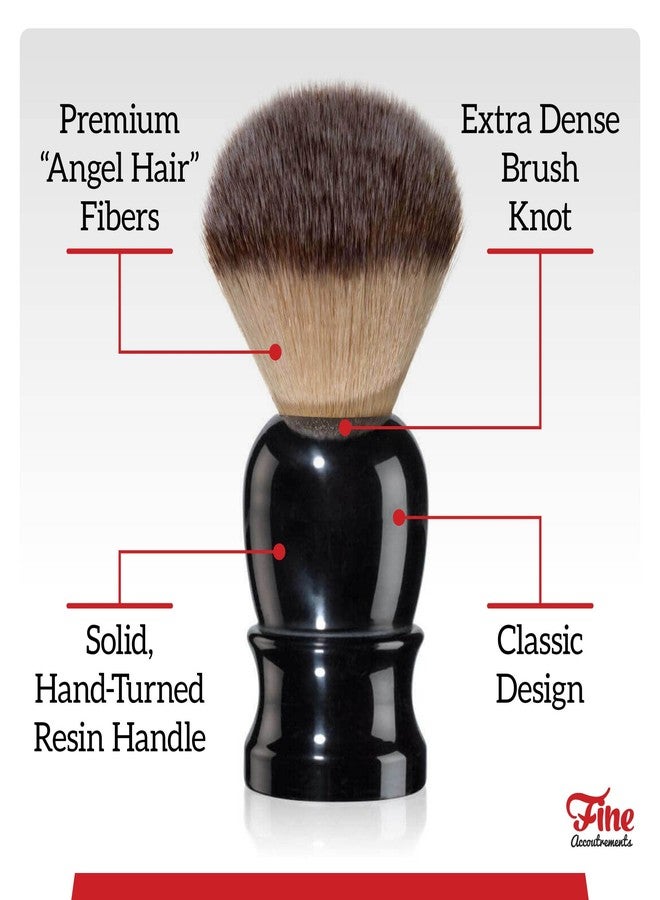 Fine Mr. Fine Better Than Badger Shaving Brush, Ultra-Soft Synthetic Angel Hair Bristles for Men’s Wet Shaving, Easy Lather & Smooth Glide, Ergonomic Handle, White - Image 3