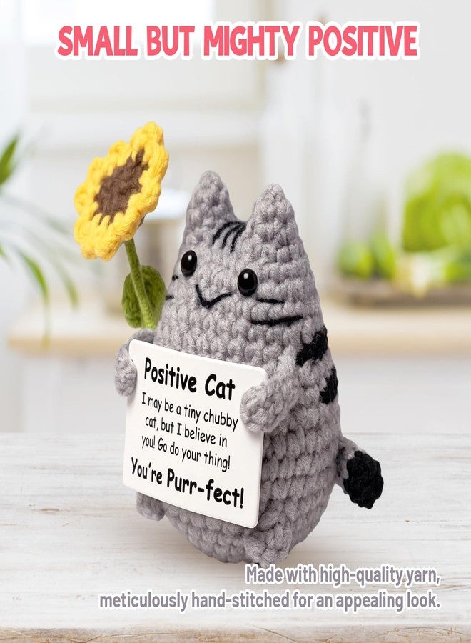 CZFSWT Emotional Support Cat, Crochet Cat, Positive Cats Suitable for Desk Decor, Travel Companion and Gift for Cats Lovers - Image 4