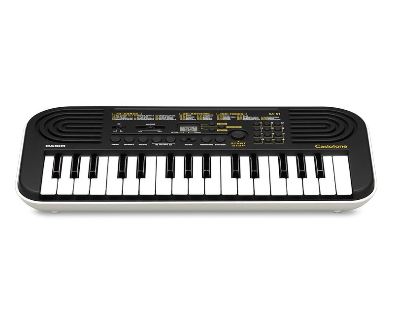 Casiotone Mini Keyboard SA-51 with Piano tones, Black - Image 2