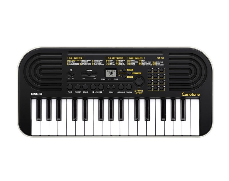 Casiotone Mini Keyboard SA-51 with Piano tones, Black - Image 1