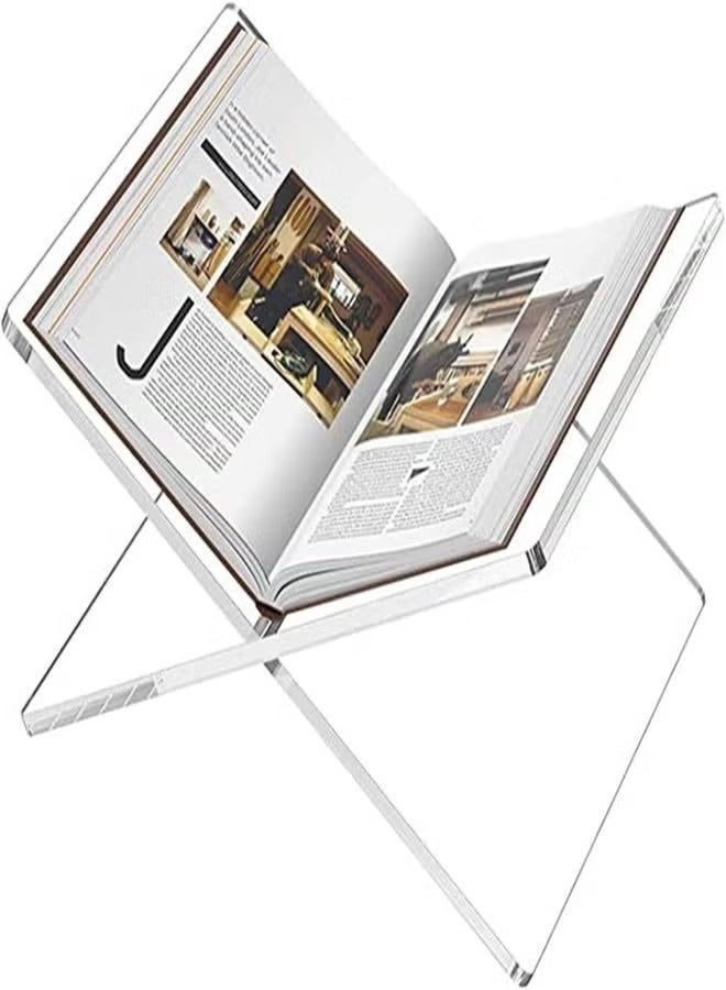 Unewshi Acrylic Book Stand, Functional Clear Extra Thick Acrylic Book Display Stand, Book Stand for Reading, Book Holder for Open and Closed Books - Image 4