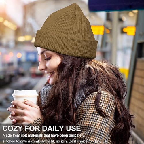 NORTHWIND Winter Cap for Men, Winter Cap for Women, Beanie Cap for Men, Woolen Cap for Man, Woolen Cap for Women, Beanie Cap for Woman, Winter wear (Dark Khaki) - Image 3