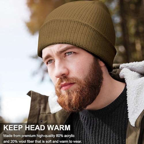 NORTHWIND Winter Cap for Men, Winter Cap for Women, Beanie Cap for Men, Woolen Cap for Man, Woolen Cap for Women, Beanie Cap for Woman, Winter wear (Dark Khaki) - Image 2