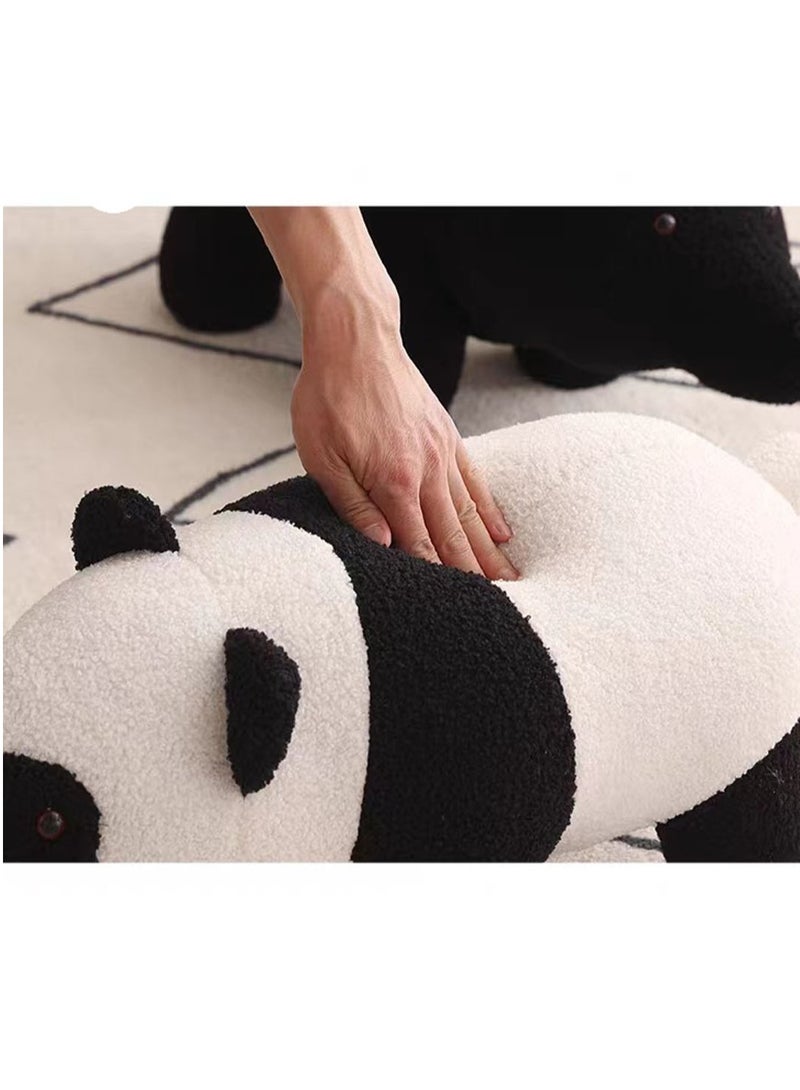 مقعد حيوانات للأطفال، مقعد تغيير الأحذية الكرتوني الباندا اللطيف، مقعد منخفض لغرفة المعيشة المنزلية، مقعد قدم قابل للإزالة والغسل - Image 5