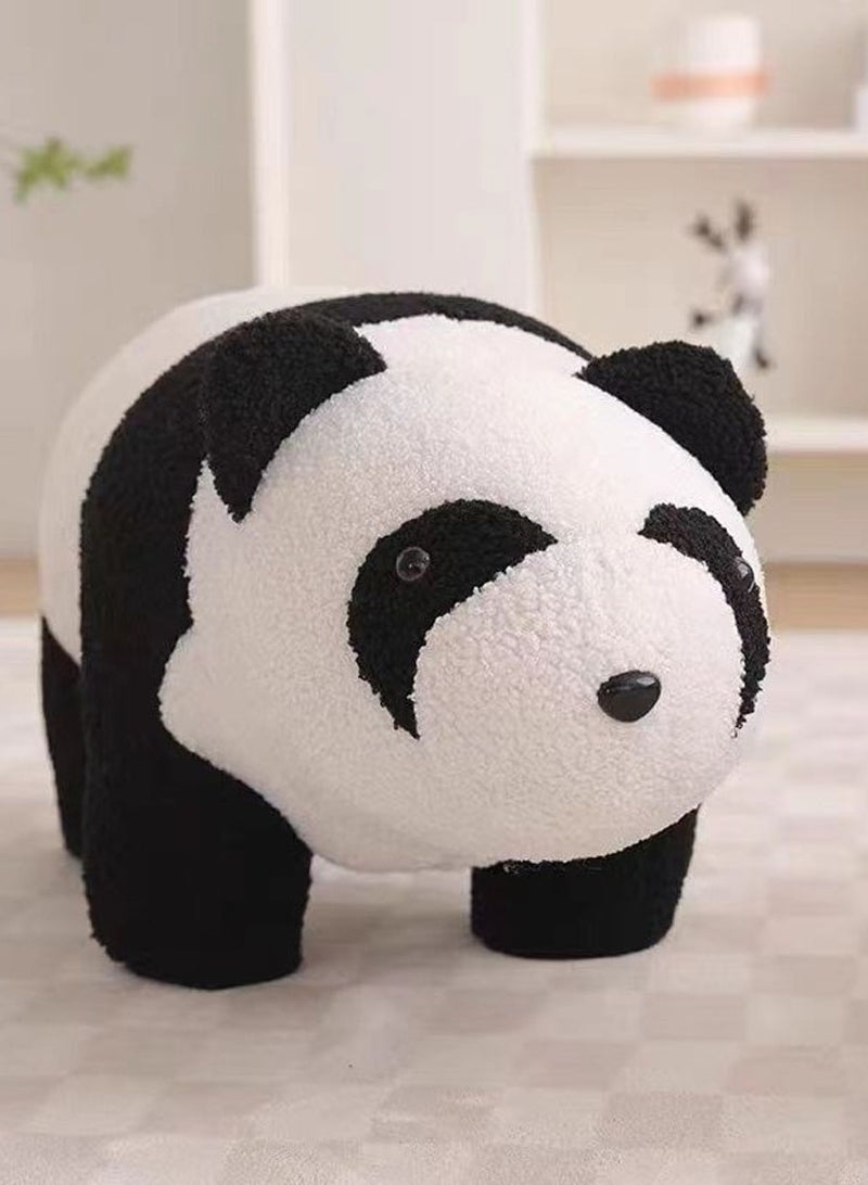 مقعد حيوانات للأطفال، مقعد تغيير الأحذية الكرتوني الباندا اللطيف، مقعد منخفض لغرفة المعيشة المنزلية، مقعد قدم قابل للإزالة والغسل - Image 3