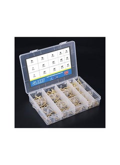 Glarks Glarks 213-Pieces Brass Plated Screw Eyes & Screw-in Ceiling Cups Hooks & Square Bend Hooks Assortment Set Kit for Hanging  - Image 5