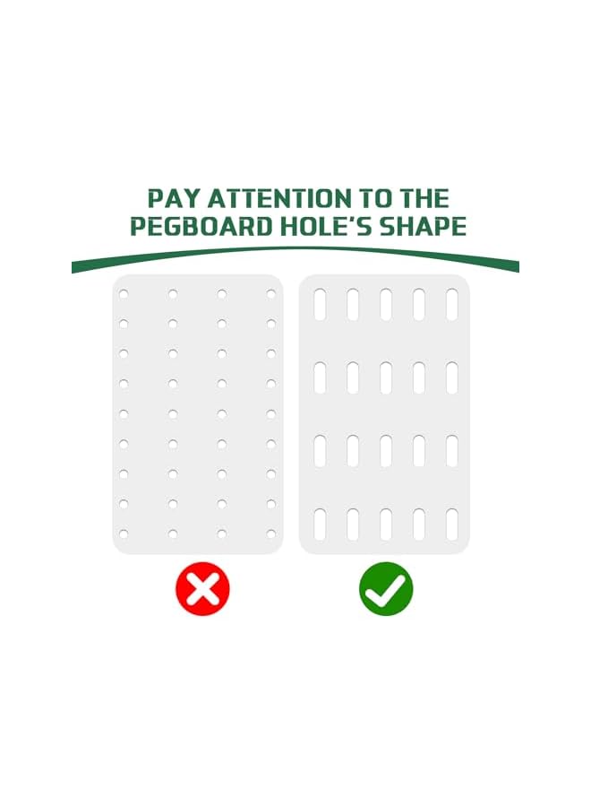 promass 15 Pcs Pegboard Hook Compatible with IKEA Skadis Organizer Accessories, Hook Accessories Compatible with IKEA, Pegboard Hooks for Garage Home Office Indoor Supply(White) - Image 3