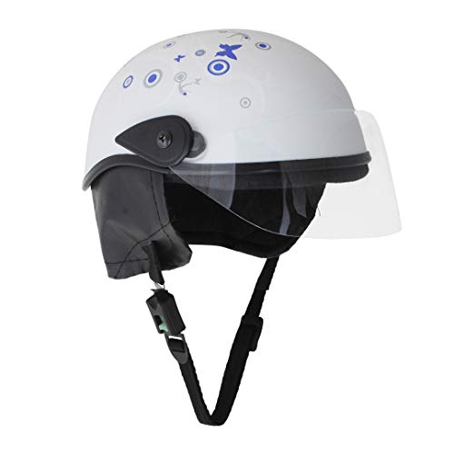Sage Square Multi-Purpose Half Helmet for Men, Women (Small, White Glossy Sticker Design 2) (Non-Motorized) - Image 3