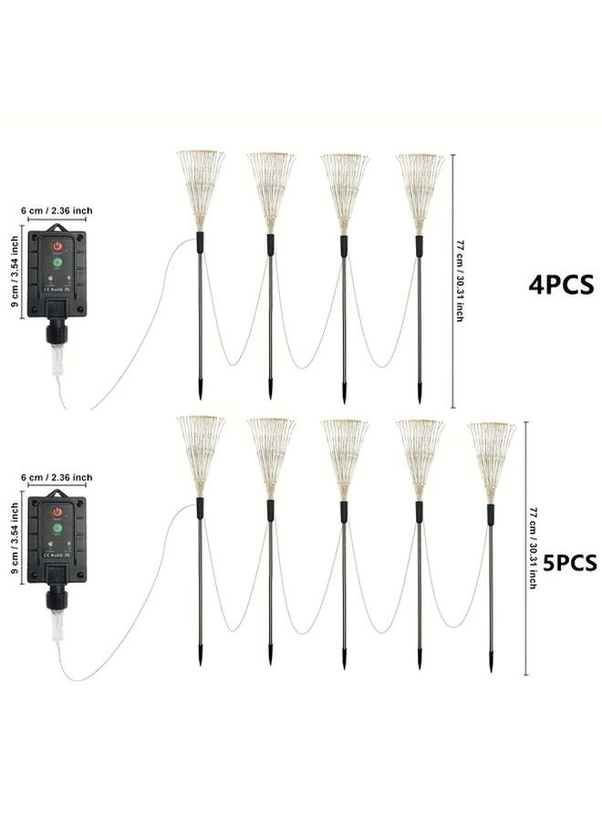 4Pcs Dandelion Starburst String Lights 240 LEDs Warm White 8 Modes For Ramadan Decor - Image 4