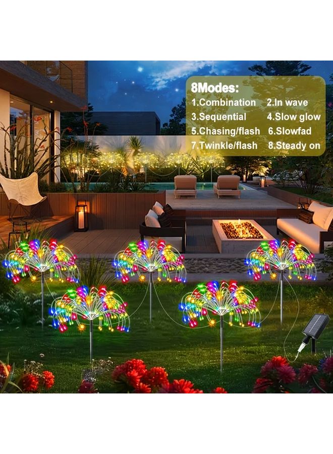 4Pcs Dandelion Starburst String Lights 240 LEDs Warm White 8 Modes For Ramadan Decor - Image 3