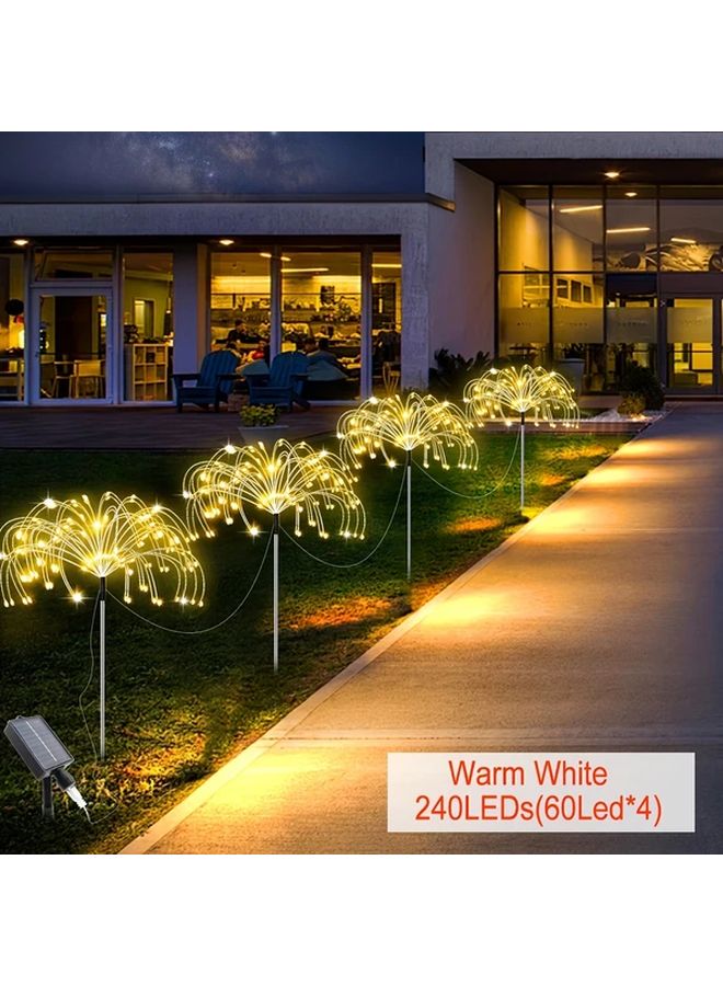 4Pcs Dandelion Starburst String Lights 240 LEDs Warm White 8 Modes For Ramadan Decor - Image 1
