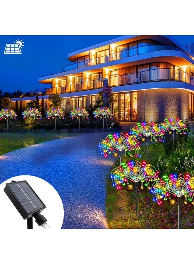 4Pcs Dandelion Starburst String Lights 240 LEDs Warm White 8 Modes For Ramadan Decor - Image 2