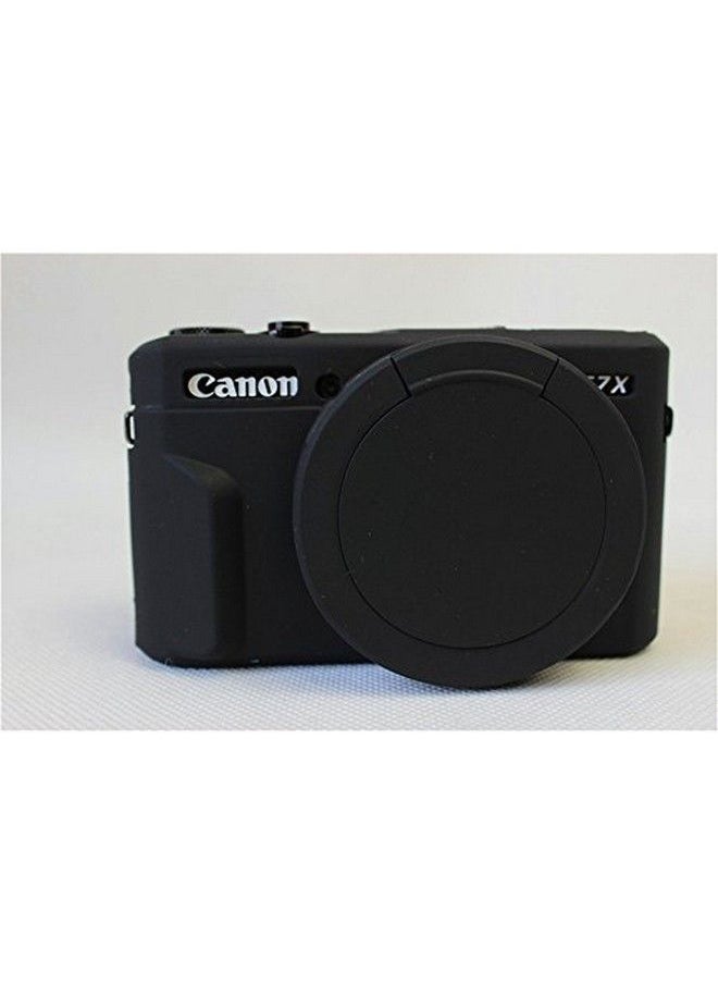 BolinUS G7 X Mark Ii Case Bolinus Fullbody Ultrathin Lightweight Rubber Soft Silicone Case Bag Cover For Canon Powershot G7 X Mark Ii Black  - Image 1