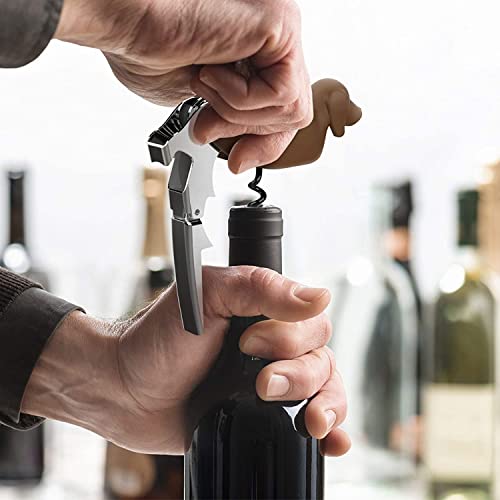 FAFAXOXO Buddy the Bordeaux Collie Black Dog Corkscrew, Professional Waiters Corkscrew Wine Key Bottle Opener,Manual Wine Key for Servers, Waiters, Bartenders and Home Use(Buddy Dog) - Image 3
