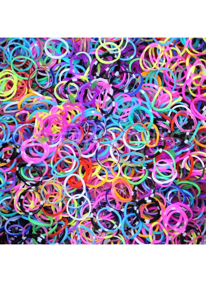 CleverDelights 4400 Piece Loom Band Refill Kit - 22 Colors - Mega Refill Pack - 4400 Rainbow Colored Bands