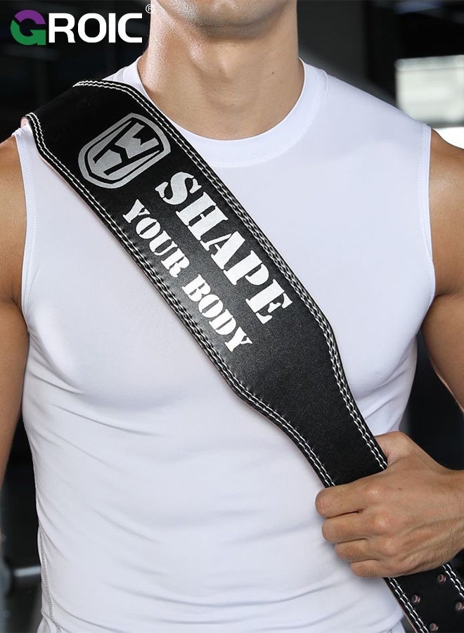 GROIC Weight Lifting Belt for Men & Women, Gym Weight Belt Lumbar Back Support Powerlifting Weightlifting Heavy Duty Workout Training Strength Training Equipment, Deadlift, Powerlifting (S) - Image 3