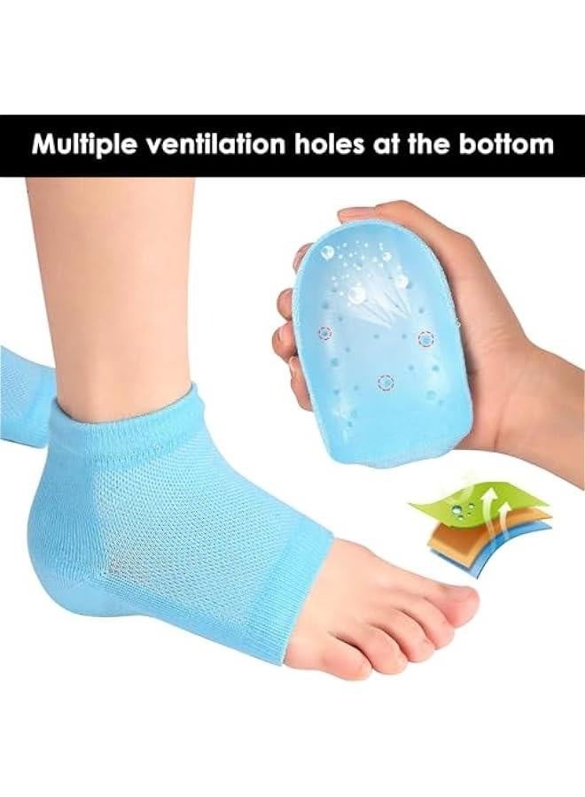 Heightening Wedge Insole Socks Invisible Silicone Height Increase Socks Heel Pad Insert for Plantar Fasciitis Pain Relive and Gait Correction Grey 3.5 CM/1.4 Inch Up - Image 4