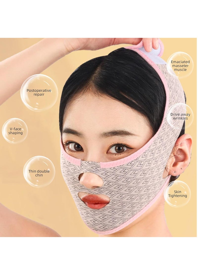Excefore V-Line Lifting Tape, V Line Lifting Face Slimming Mask， a reusable sculpting mask, redefines comfort and breathes confidence with our double-chin reducer and face-slimming tape - Image 4
