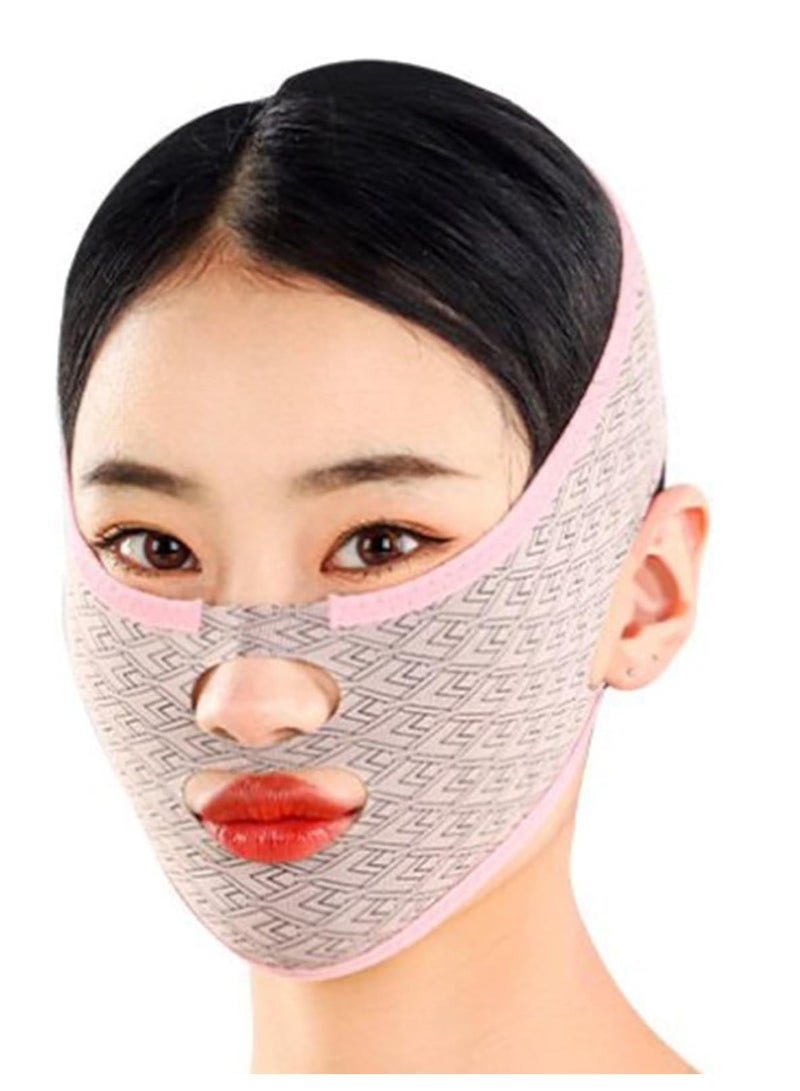 Excefore V-Line Lifting Tape, V Line Lifting Face Slimming Mask， a reusable sculpting mask, redefines comfort and breathes confidence with our double-chin reducer and face-slimming tape - Image 1