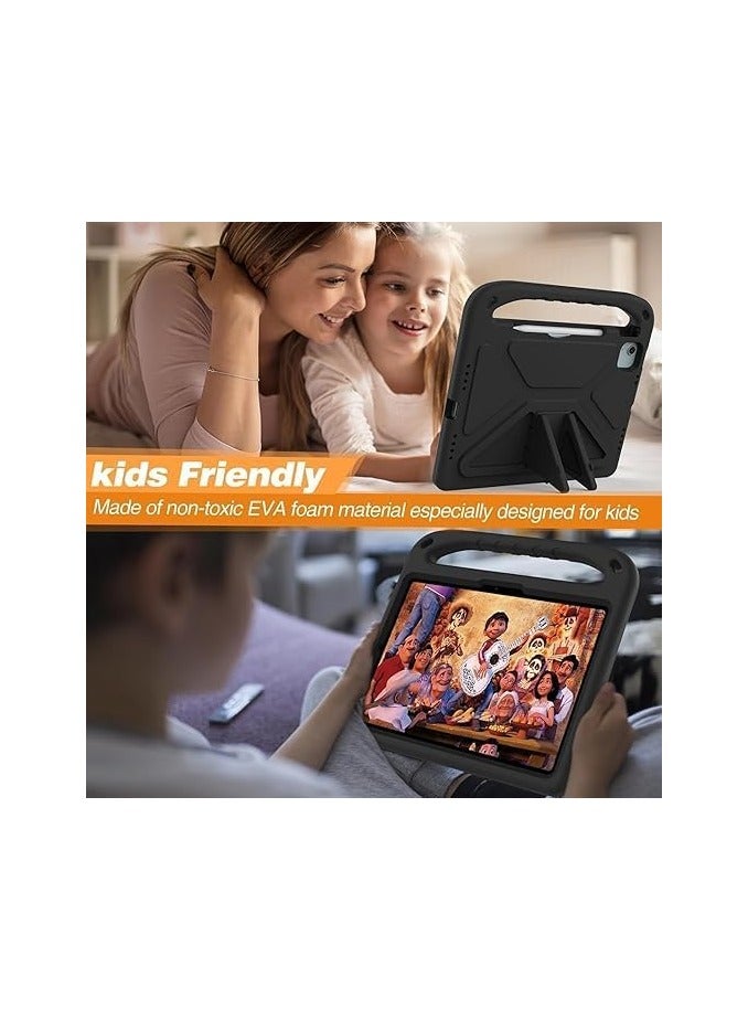 VKL Shocked Case Compatible with IPad Air 13 Inch (M3) 2025, Lightweight EVA Kids Friendly Shockproof Protective Case Cover with Handle and Invisible Bracket (Black) - Image 4