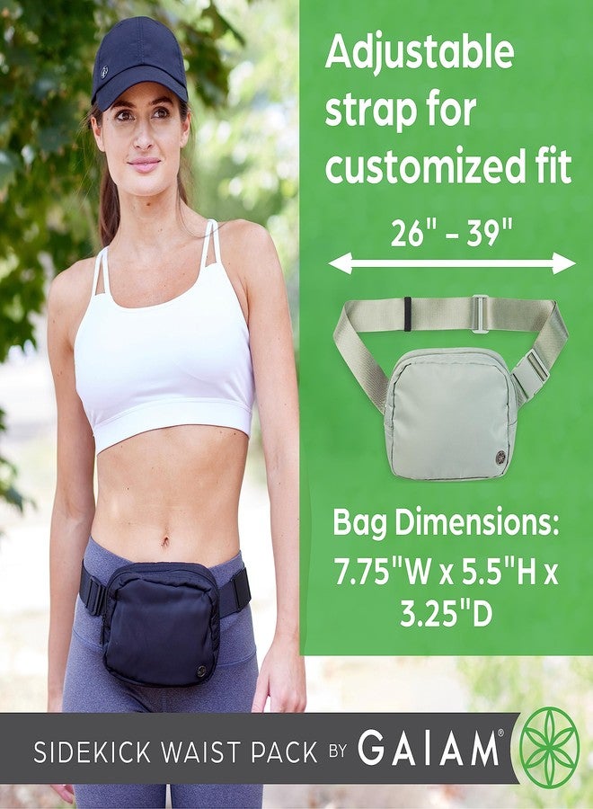 Gaiam Sidekick Waist Pack - Storage Belt Bag for Women And Men - Adjustable Belt With Lightweight Pouch For The Gym & Studio, Olive - Image 5