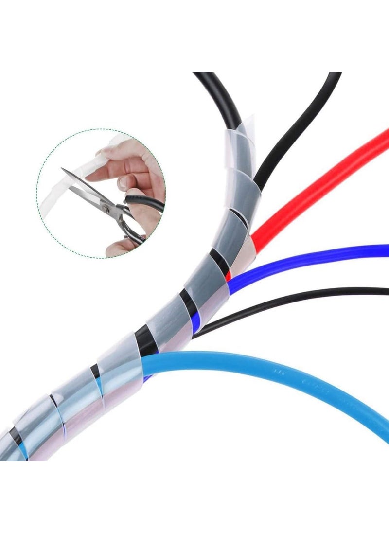 Leyden LEYDEN 6MM 10 Meters Flexible Spiral Cable Wrap Sleeves Cable Wire Organizer Cable Sleeves for Industrial Panel Wiring  - Image 3