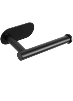 Bukela Toilet Paper Holder Self Adhesive, Premium Thicken Stainless Steel Rustproof Adhesive Toilet Roll Holder no Drilling for Bathroom, Kitchen, Washroom (1 Pack, Matte Black)  - Image 1