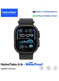 Haino Teko Haino Teko Haino Teko-2A Waterproof Smartwatch With AMOLED Display 20 Days Battery Life and 3 Pair Straps Designed For Ladies and Gents Black  - Image 3