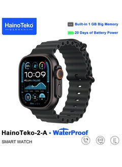 Haino Teko Haino Teko Haino Teko-2A Waterproof Smartwatch With AMOLED Display 20 Days Battery Life and 3 Pair Straps Designed For Ladies and Gents Black  - Image 1