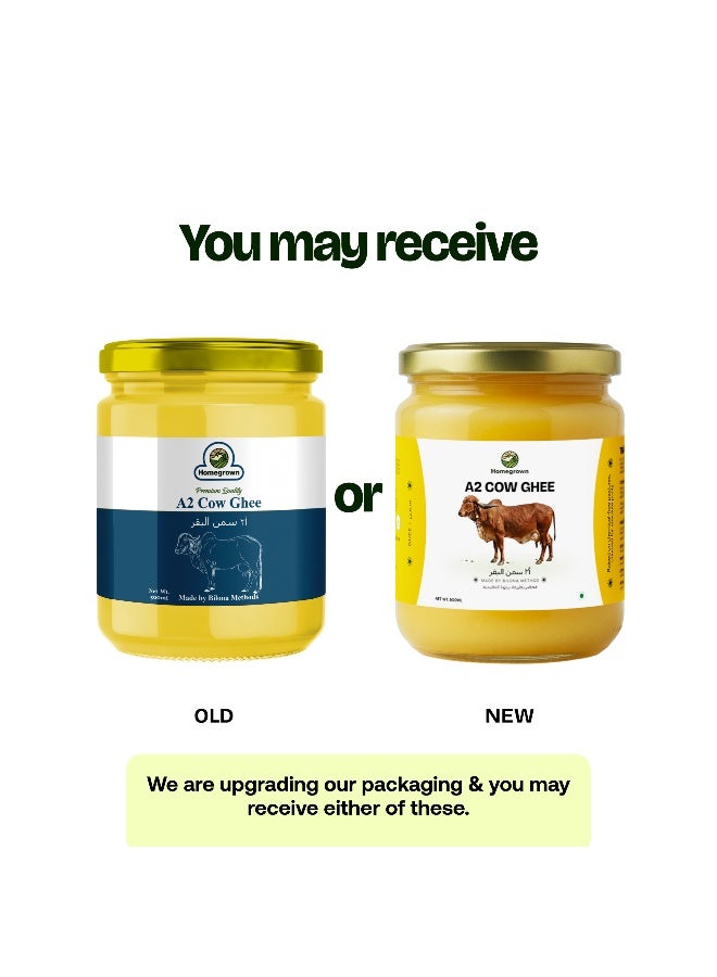 Homegrown A2 Ghee – Pure Clarified Butter from Grass-Fed A2 Cows for Healthy Fats (500 ml) - Image 4