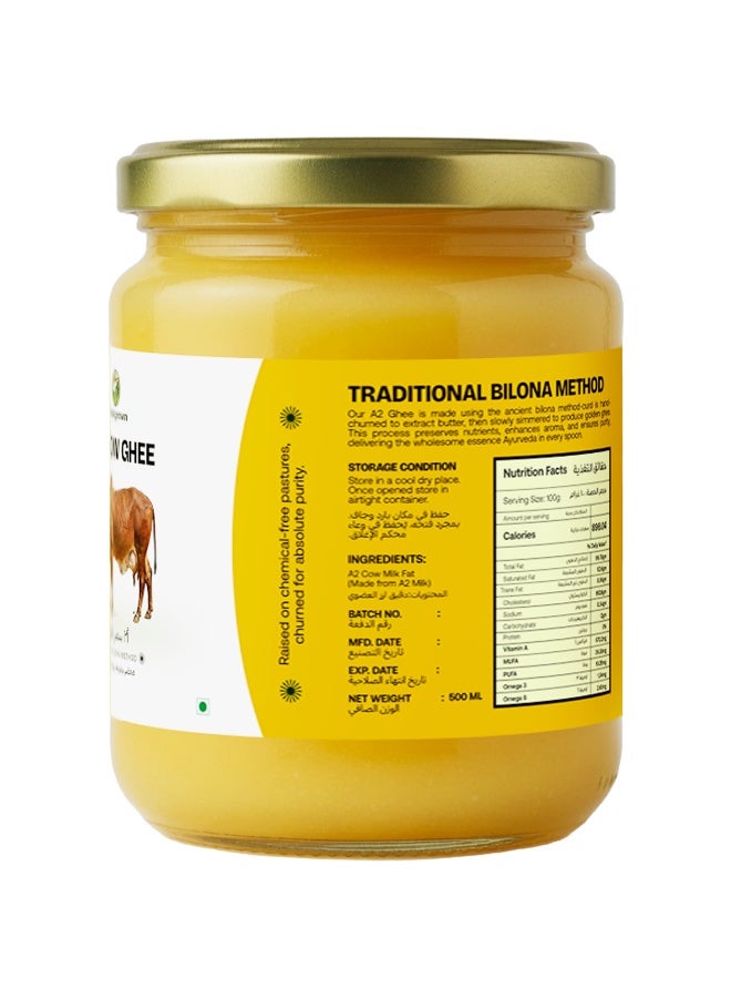 Homegrown A2 Ghee – Pure Clarified Butter from Grass-Fed A2 Cows for Healthy Fats (500 ml) - Image 2