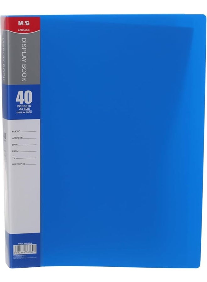 ام اند جي حامل مستندات A4، تخزين منظم للملفات على شكل حرف U، بلاستيك متين، 40 جيبًا - Image 1