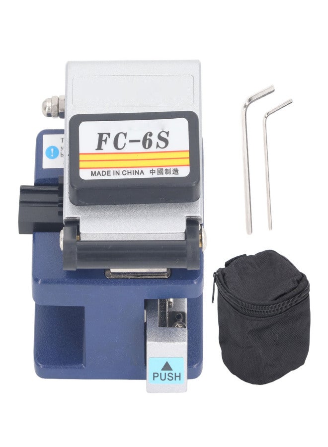 Fiber Optic Cleaver High Accuracy 12 Surfaces Blade Optical Fiber Cutter for Splicing and Cutting FC‑6S Blue Purple - Image 1