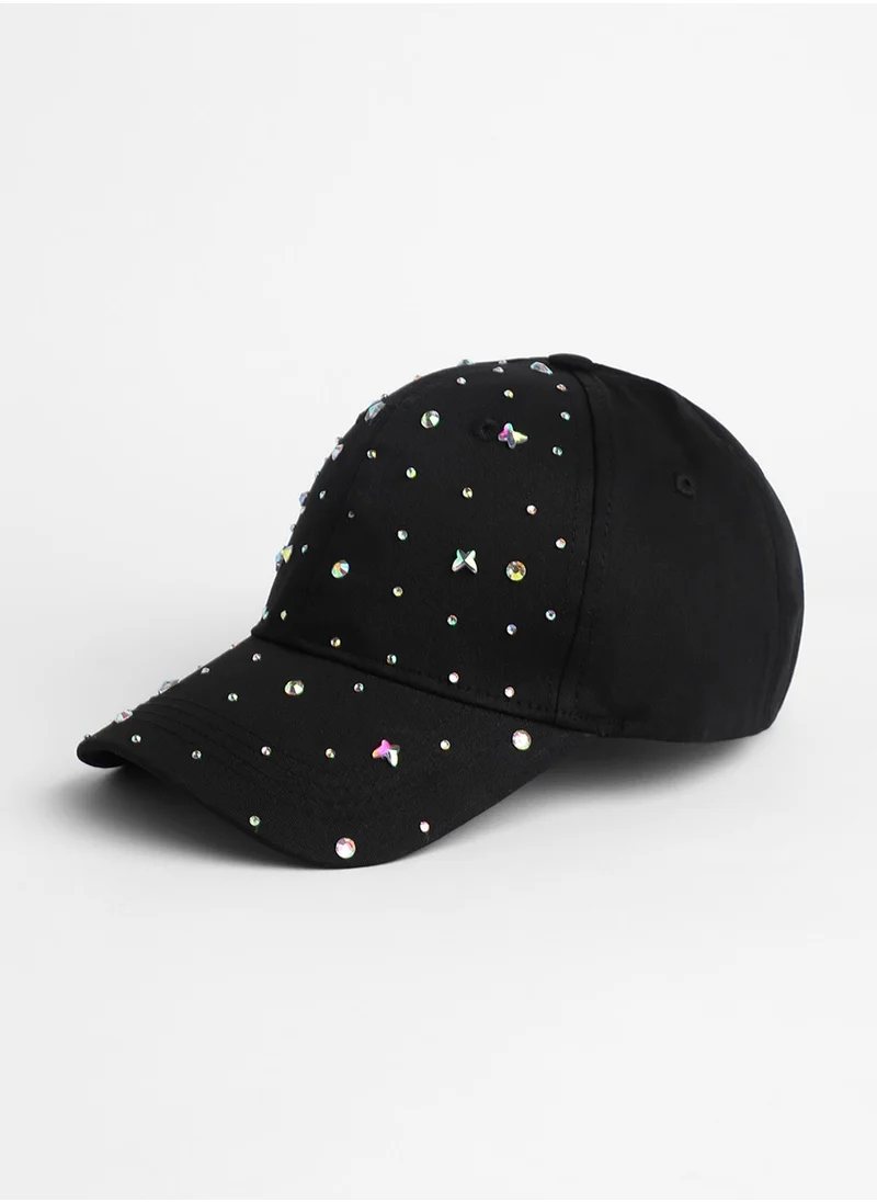 صوص هاوت Crystal Butterfly Basketball Cap - Midnight Black