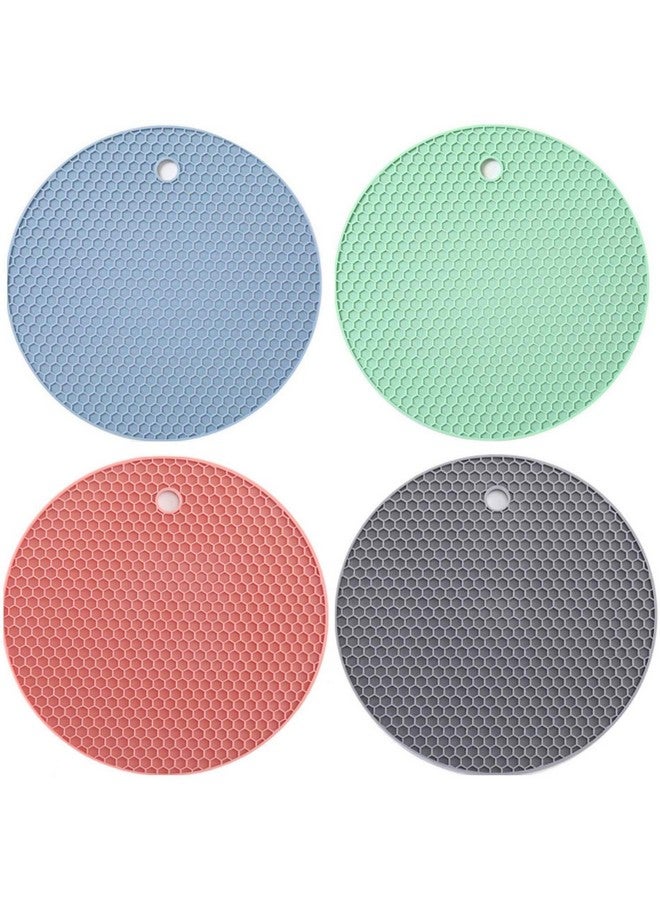 P-Plus International Silicone Heat Resistant Round B 18 cm Trivets Mat for Pan and Pot ( Random Colour ) - Pack of 5 - Image 5