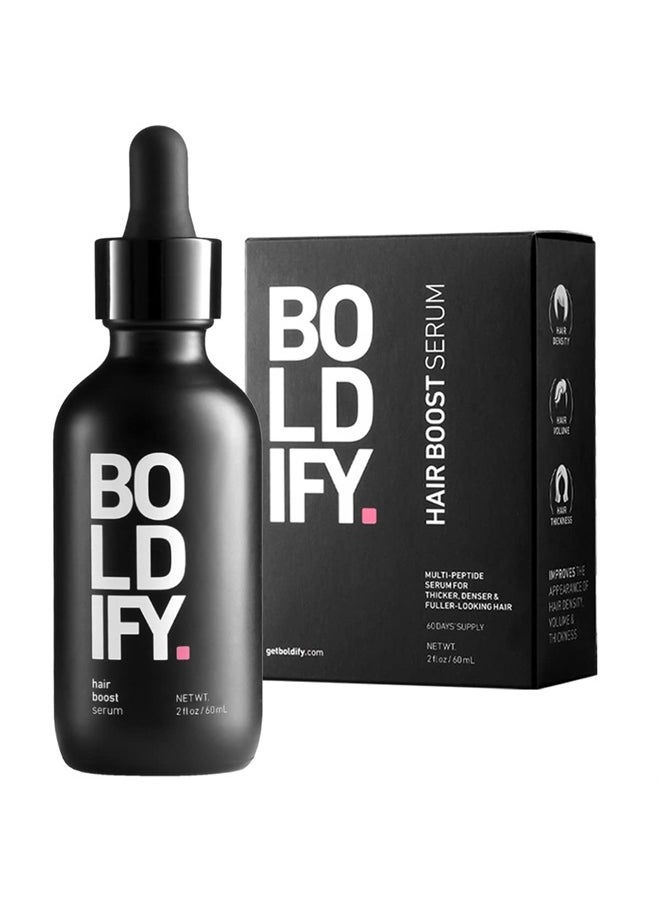 Boldify BOLDIFY Hair Growth Serum, Contains 30 Natural Hair Boosters + 4 Clinically Proven Peptides, Hair Serum for Hair Growth, All Natural Scalp Treatment, Hair Growth Oil for Women & Men, Lightweight Non-G 