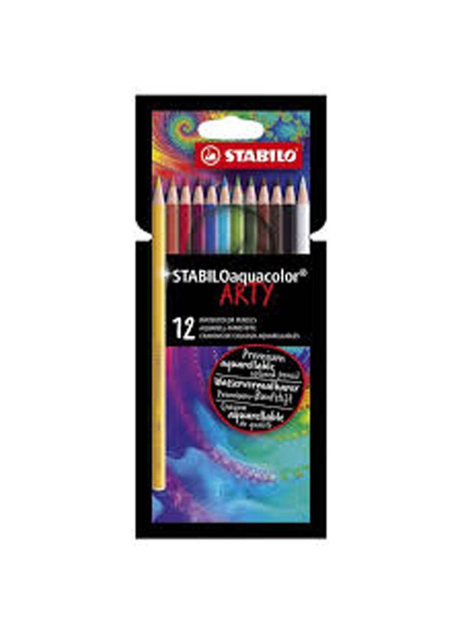 STABILO Aquarelle Wooden Color Set 12 Colors Multicolour 