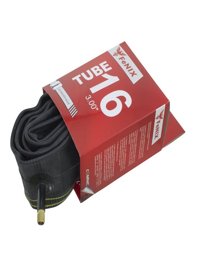 Fat Bike Bicycle Inner Tube 16 inch x 2.35/3.0 Schrader Valve